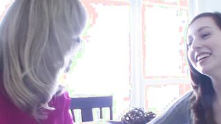 Sexy lesbian MILF savoring the pussy of her young stepdaughter