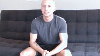 Handsome Tanner Hyde teasing with his body while jerking off