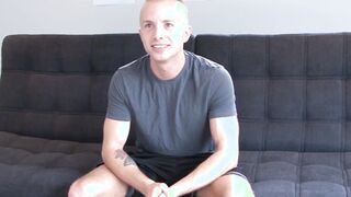 Handsome Tanner Hyde teasing with his body while jerking off