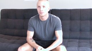 Handsome Tanner Hyde teasing with his body while jerking off