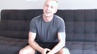 Handsome Tanner Hyde teasing with his body while jerking off