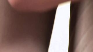 Lesbian UK MILFs kiss and use dildos for sixty nine sex
