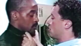 Office stud switches heads with hungover black guy before cupping