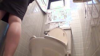 The most blazing point of Japanese darlings peeing in the latrine