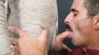 Horny holiday vacation turns to taboo fucking on stairs