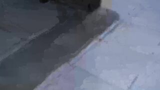 First time Latino doggystyle bareback ends with cum facial