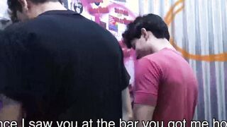 First time Latino doggystyle bareback ends with cum facial