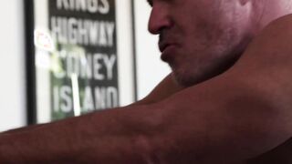 Following a shoddy blowjob kinky twink rides stepdads big fat cock