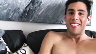 Tall straight Latino drills himself for money and is handsome