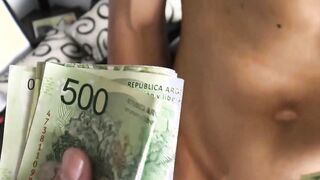 Tall straight Latino drills himself for money and is handsome