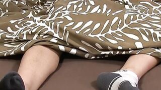 Sleeping stud feet worshiped by mature homosexual freak