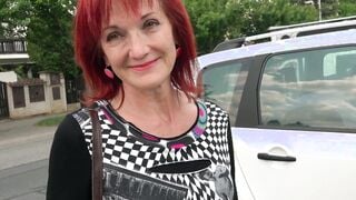 Czech Streets 111 Mrs Irena loves money and cocks