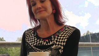 Czech Streets 111 Mrs Irena loves money and cocks