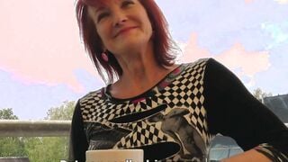 Czech Streets 111 Mrs Irena loves money and cocks