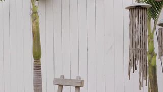 Horny couple on a beautiful day fucking at the resort