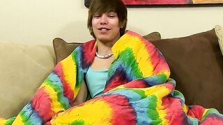 Talked with gay person toys his butt and jerks his dick solo