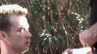 Handsome stepfather makes twink join threeway rawpounding