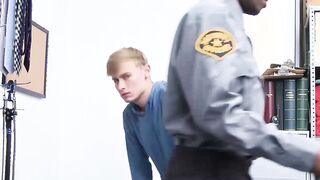 Blonde jock pounded doggystyle raw by BBC police officer