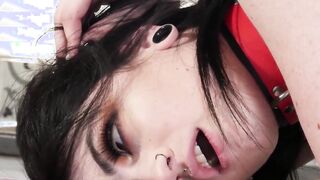 Hot tranny in fishnets Natalie Mars fisted by hot young lady