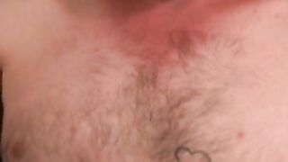Rough older man strips and slowly tugs on his big hard meat