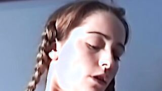 Young European babe creampied after reverse cowgirl riding