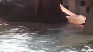 Straight Latino twinks pool kissing and outside raw fucking