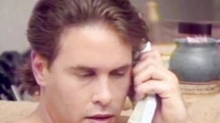 Hunks are stroking their dicks together in classic video