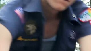 Twink boy scouts butt banging in a beautiful forest