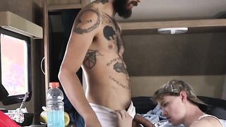 Inked stud barebacks gay stepson before creampie Hoe 2