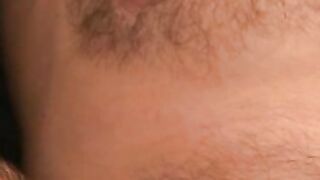 Older dude strips and tugs on his big cock and cums hard