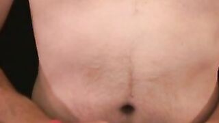 Hung mature bearded daddy tugs on his big fat cock harshly