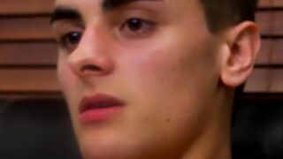 Twink Ryan Daley interviewed in undies before masturbating