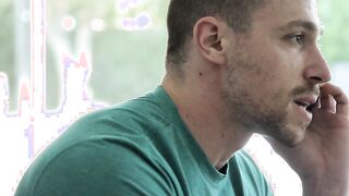 Blake Hunter inspects the ass of Allen Lucas barebacked