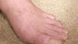 Stud tugs on his hard boner very calmly