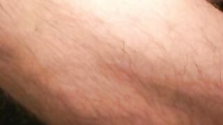 Stud tugs on his hard boner very calmly