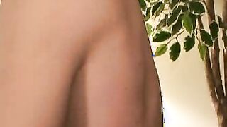Stud tugs on his hard boner very calmly