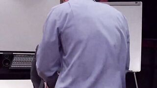 Businessmen fuck inside of their office during work hours