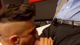 Businessmen fuck inside of their office during work hours