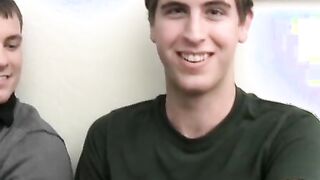 Sucked off straighties spitroast lascivious beauty