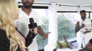 News Reporter Kali Roses Sucks Big Black Athlete Cocks