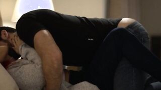 Trans stepmom Foxxy suck and ride stepsons dick
