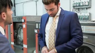 Tasteful man has his dick drooled on prior to being twisted around