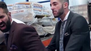 Tasteful studs go to the distribution center for badtothebone analhammering