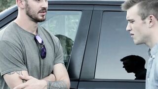 Tattooed man screws two of the cutest twinks he ever had
