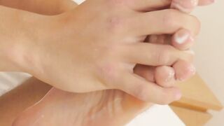 Foot fetish young jock Martin Novor masturbates in hot solo