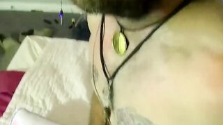 Big daddy slurping and licking hairy dudes big dick