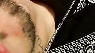 Handsome straight badboy Flaco is jacking off his cock solo