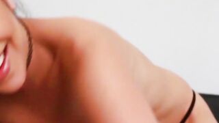 TS pornstar Chanel Santini cum splashing insidious youthful stud