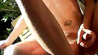 Ryan withÂ cigarettes litÂ drills his cock into Kayden's ass