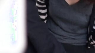 Young Japanese schoolgirl pisses herself in public for us